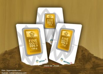 Harga Emas Antam dan UBS Menurun Hari Ini