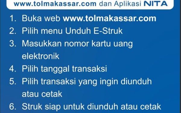 Dukung Digitalisasi, Jalan Tol Makassar Terapkan Struk Digital Agustus 2025