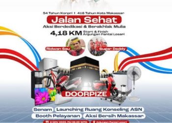 30 Ribu Peserta Siap Meriahkan Jalan Santai Hari Ulang Tahun KORPRI dan Makassar ke-418