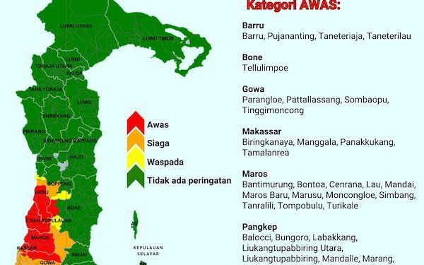 Curah Hujan Tinggi Ancam Gowa, Imbauan Waspada Dikeluarkan oleh Husniah Talenrang