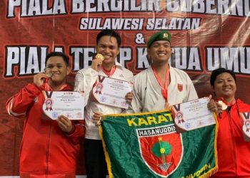 Bripda Muh Risaldi Menang Emas Karate di Piala Gubernur Sulsel 2026
