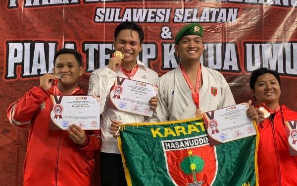Bripda Muh Risaldi Menang Emas Karate di Piala Gubernur Sulsel 2026